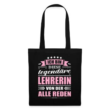 Ich Bin Diese Legendäre Lehrerin Abschied - Stoffbeutel - Schwarz - Vorne