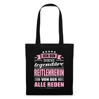 Ich Bin Diese Legendäre Reitlehrerin Pferde Reiten - Stoffbeutel - Schwarz - Vorne
