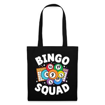 Bingo Squad Loterie Drôle Jeu Appel Holler - Sac en tissu - noir - Devant