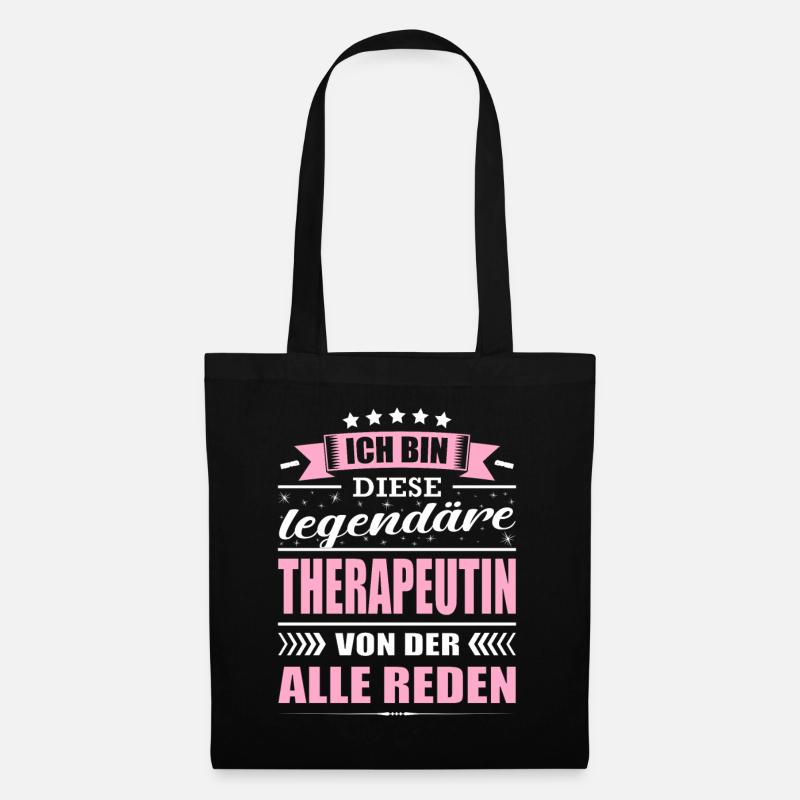 Ich Bin Diese Legendäre Therapeutin - Stoffbeutel - Schwarz