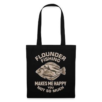 Flounder Fisherman Saying - Tote Bag - black - Front