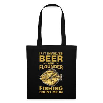 Flounder Fisherman Saying - Tote Bag - black - Front