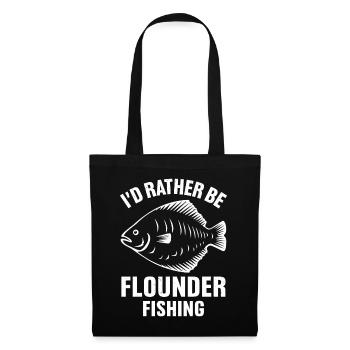 Flounder Fisherman Saying - Tote Bag - black - Front