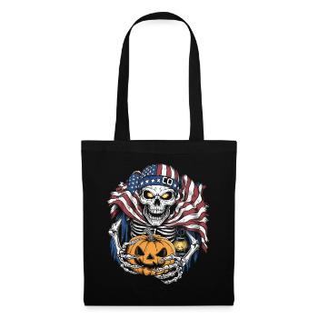 Halloween Squelette Effrayant Effrayant Horreur Fête - Sac en tissu - noir - Devant