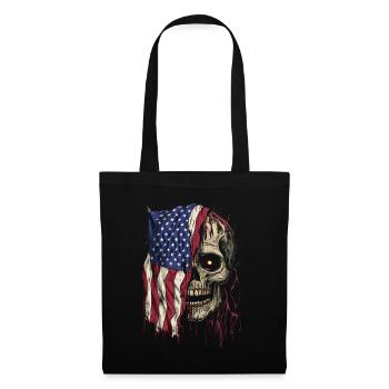 Halloween Squelette Effrayant Effrayant Horreur Fête - Sac en tissu - noir - Devant