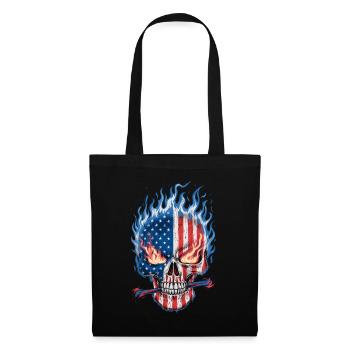 Halloween Squelette Effrayant Effrayant Horreur Fête - Sac en tissu - noir - Devant