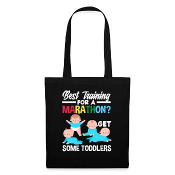 Best training for a marathon? Get one - Tote Bag - black - Front