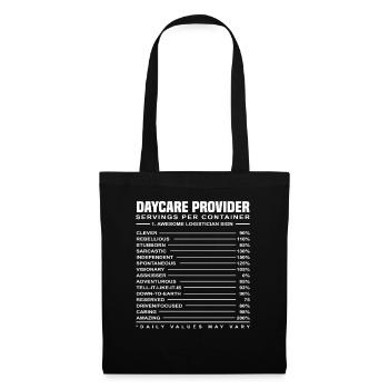Daycare Center Provider Ingredient Information - Tote Bag - black - Front