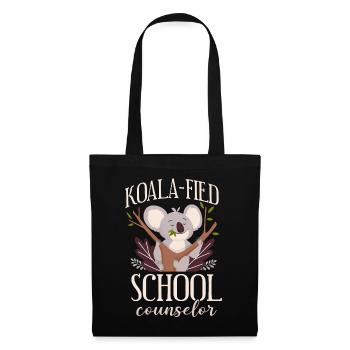 School Counselor Koala Koala-Fied - Stoffbeutel - Schwarz - Vorne