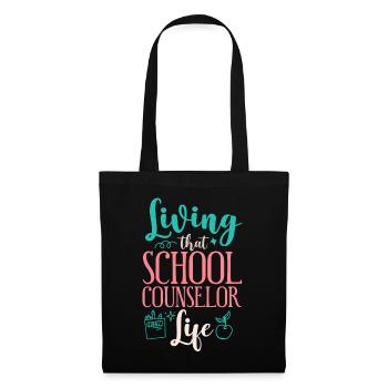 School Counselor Living That - Stoffbeutel - Schwarz - Vorne