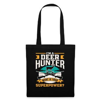Je suis un chasseur de cerfs, quel est ton superpouvoir - Sac en tissu - noir - Devant