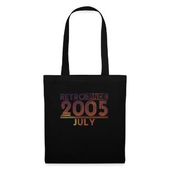 Retro Birthday July 2005 - Sunset line - Tote Bag - black - Front