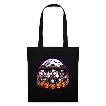 Süße französische Bulldoggen Mariachi Band Halloween Shirt - Stoffbeutel - Schwarz - Vorne