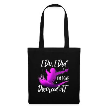 Je le fais, j’ai fait, j’ai fini - Sac en tissu - noir - Devant