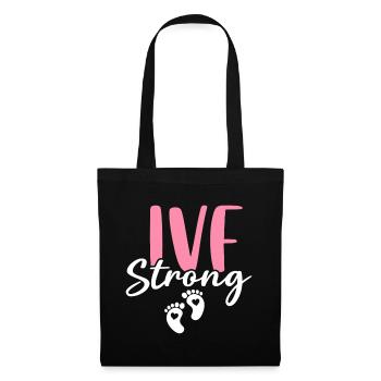 IVF Strong Funny Infertility Egg Retrieval - Tote Bag - black - Front