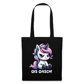 Ois Oasch dialect unicorn dialect - Tote Bag - black - Front