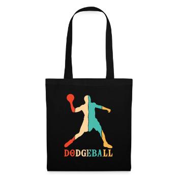 Joueur de jeu d’équipe Prisonball rétro - Sac en tissu - noir - Devant