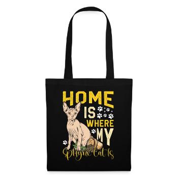 Drôle de chat Sphynx Dicton - Sac en tissu - noir - Devant