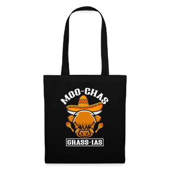 Highland Cow Moo-Chas Grass-Ias - Tote Bag - black - Front