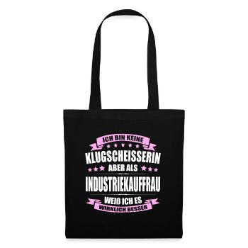Ich Bin Keine Klugscheisserin Industriekauffrau - Stoffbeutel - Schwarz - Vorne