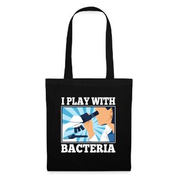 I play with bacteria - Tote Bag - black - Front