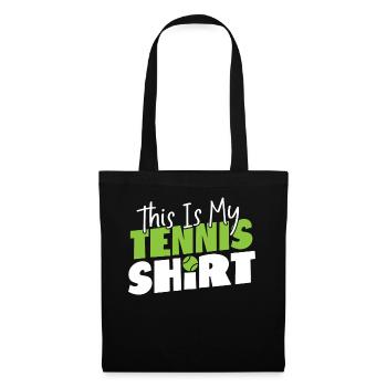 Drôle de raquette de joueur de tennis c’est - Sac en tissu - noir - Devant