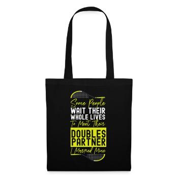 Funny Tennis Player Racket Husband - Tote Bag - black - Front