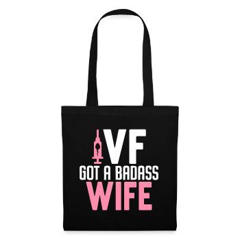 FIV a une femme badass Drôle Récupération d’ovules FIV - Sac en tissu - noir - Devant