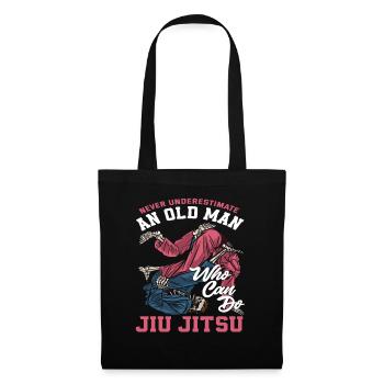 Never underestimate an old man who - Tote Bag - black - Front