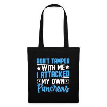 Funny Diabetes Awareness Useless Pancreas - Tote Bag - black - Front