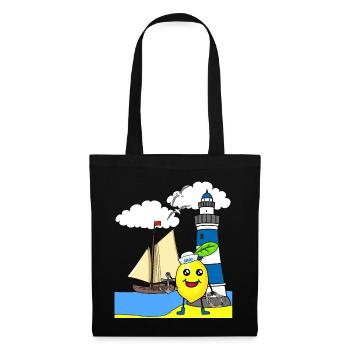 marin citron aigre marins marins marins - Sac en tissu - noir - Devant