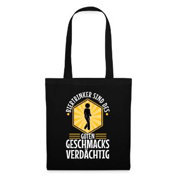 Beer drinkers are suspected of good taste - Tote Bag - black - Front
