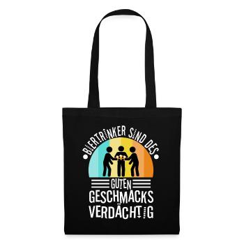 Beer drinkers are suspected of good taste - Tote Bag - black - Front