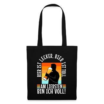 Beer is delicious, beer is great, preferably - Tote Bag - black - Front