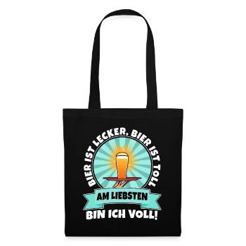 Beer is delicious, beer is great, preferably - Tote Bag - black - Front