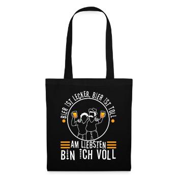 Beer is delicious, beer is great, preferably - Tote Bag - black - Front