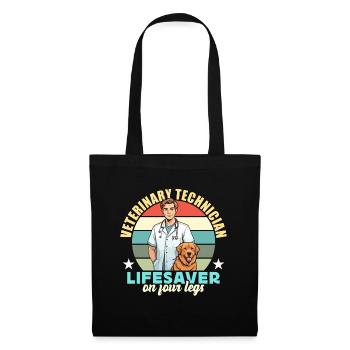 Veterinary Technician Lifesaver On Veterinarian - Tote Bag - black - Front