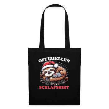 Official Sleep Shirt Christmas Sloth - Tote Bag - black - Front
