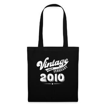 Vintage since February 2010 Birthday Gift - Tote Bag - black - Front