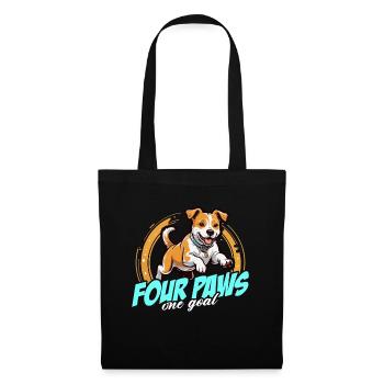 Dog Agility Training Four Paws One Goal Dog Owner - Tote Bag - black - Front