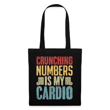 Crunching Numbers Is My Cardio Retro Funny - Tote Bag - black - Front