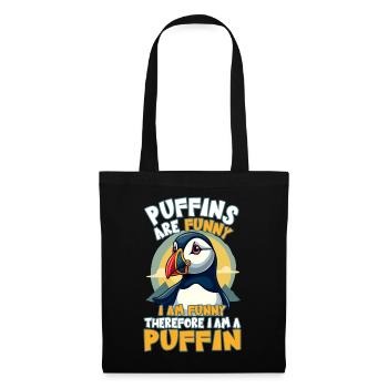 puffins, puffins are funny - Tote Bag - black - Front