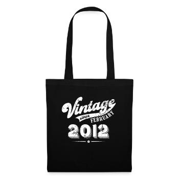 Vintage since February 2012 Birthday Gift - Tote Bag - black - Front