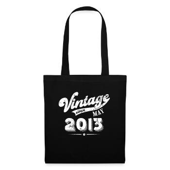 Vintage since May 2013 Geburtstag Geschenk - Stoffbeutel - Schwarz - Vorne