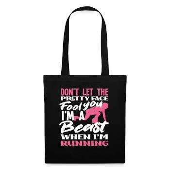 Ne te laisse pas tromper par son joli visage I - Sac en tissu - noir - Devant
