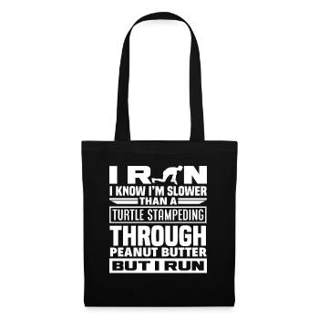 Je marche plus lentement qu’une tortue - Sac en tissu - noir - Devant