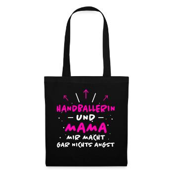 Handballerin Spruch Lustiges Handballerin Geschenk - Stoffbeutel - Schwarz - Vorne