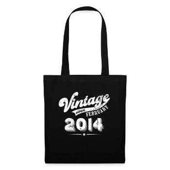 Millésime depuis Février 2014 Cadeau d’anniversaire - Sac en tissu - noir - Devant