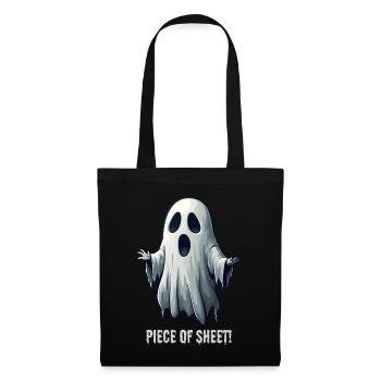 Drôle Fantôme Halloween Unisexe Teen Kids T-shirt - Sac en tissu - noir - Devant