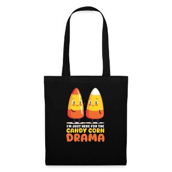 Candy Corn Je suis juste là pour le drame Candy Corn - Sac en tissu - noir - Devant